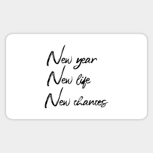 new year new life new chances Sticker